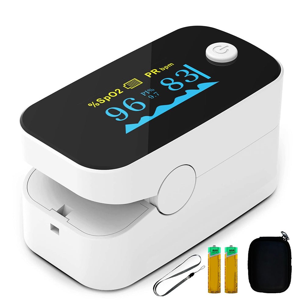 1_2 Pulsoximeter / Blutsauerstoffmessgerät / Oximeter für Finger / Mit OLED Anzeige / Professionell und hochgenau / Optimal für Familien, ältere Menschen und Krankenhäuser – Bild 1
