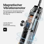 Elektrische Zahnbürste Pro / Schallzahnbürste / USB-Aufladbar / Wasserfest / 5 Programme / 6 Bürstenaufsätze / Mit Schutzhülle – Bild 7