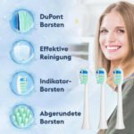 Ersatzbürsten für elektrische Zahnbürste, 3 Stück, Weiche und abgerundete Borsten, Passend für alle Snapbuy Zahnbürsten – Bild 4