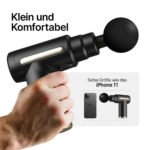 Massagepistole mit 4 Massageköpfen gegen Muskelverspannungen / Tragbares Mini-Muskelmassagegerät mit 10 Geschwindigkeiten und starkem Akku / Für Bein, Nacken, Schulter, Cellulite, Muskelkater – Bild 2