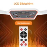 Vibrationsplatte mit 12 Programmen und 99 Intensitätsstufen für effizientes Training / Fitnessplatte inkl. Fernbedienung und 2 Widerstandsbändern / Fett verlieren und Fitnesstraining von Zuhause mit Vibrationsgerät – Bild 6