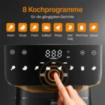 Heißluftfritteuse mit 5,5 Liter Kapazität und digitalem LED-Touchscreen – Bild 3