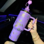🔥40OZ Stitch Cup 1200ML 🥰 Straw Topper as Free Gift🎁