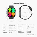Top Performance Smartwatch mit Gesundheitstracking / IP67 Wasserdichtigkeit / 35 Tage Akkulaufzeit / 100 Sportmodi – Bild 8