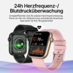 Top Performance Smartwatch mit Gesundheitstracking / IP67 Wasserdichtigkeit / 7 Tage Akku-Laufzeit / 100 Sportmodi AB – Bild 7