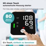 Ultra Precision Blutdruckmessgerät / Präzise Blutdruck- und Pulsmessung am Oberarm / Arrhythmie-Erkennung / Mit smarter Speicherfunktion / Für den Heimgebrauch – Bild 6