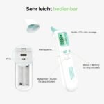 Berührungsloses Infrarot-Thermometer für Babys & Erwachsene / Stirn- und Ohrenthermometer / Medizinischer Standard / Schnelle und genaue Ergebnisse in 1 Sekunde / Mit Fieberalarm und 4-in-1 Messungen – Bild 2