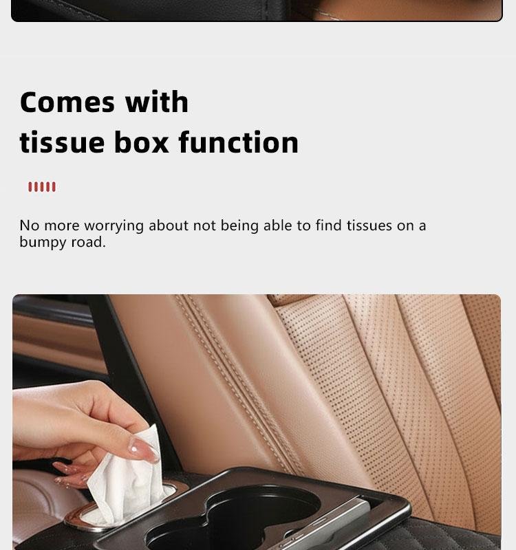 Car interior accessories armrest box storage bag for storage and organization of universal car interior accessories, cup holder and mobile phone storage cabinet for long-distance driving travel, car center console armrest pad, multi-function storage bag